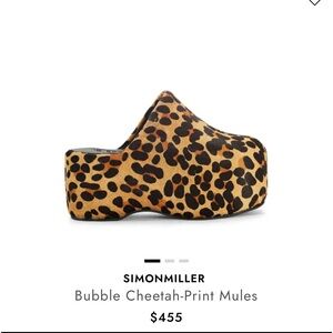 Simon Miller Leopard Print Bubble Platform Mules
